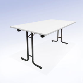 Konferenz-Tisch 160 x 50cm, Tischplatte hellgrau 1 / 1